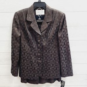 Albert‎ Nipon Metallic Skirt Suit